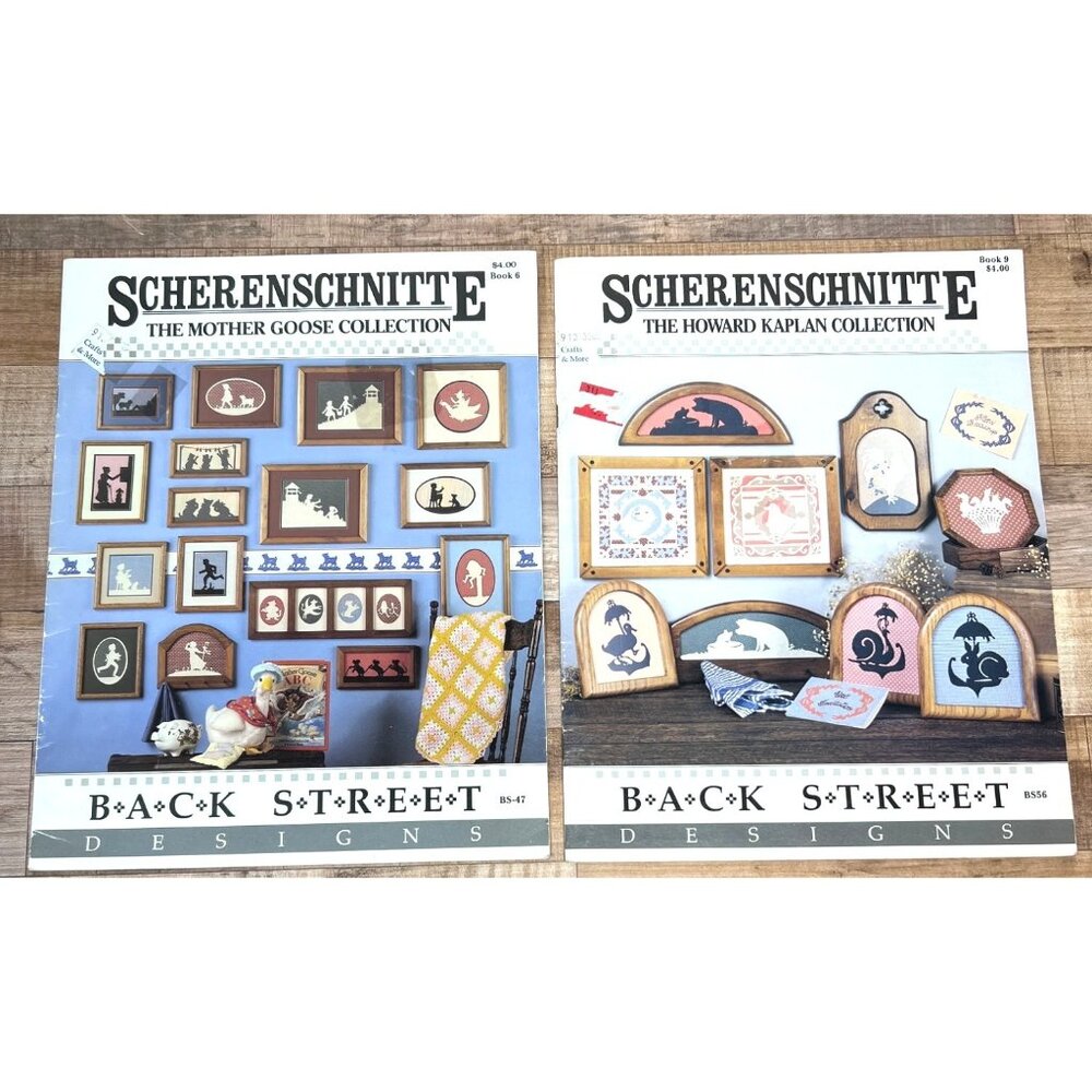 Scherenschnitte Pattern Books Set Of 2 Back Street Designs The Mother Goose & Ho